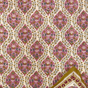 Soft Premium Grade Eco-Friendly Floral Jaipuri Indian Pigment Printed 100% Cotton Bedsheet Set Breathable 200TC <b>King</b> <b>Size</b> Home - Product Image 2