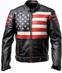 Veste en cuir noir pour homme de haute qualité, très élégante et stylée - Product Image 6