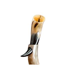 Vikingo auténtico 20 \ "XXL cuerno para beber pulido indio cuerno de buey artesanía con 2 fundas hechas a mano - Product Image 2