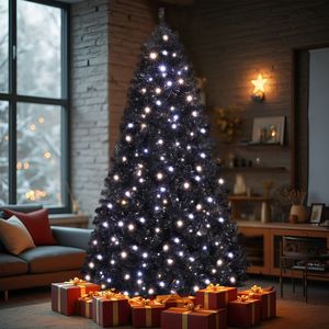 Albero di Natale Artificiale Pre-Illuminato da 2,3 m, 1350 Rami, 400 Luci, Pino Artificiale con Cerniere, Telecomando, Grande Decorazione Natalizia - Product Image 3
