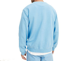 เสื้อสเวตเชิ้ตแขนยาวคอกลมสีชมพูอมเทาสำหรับผู้ชาย ผ้าฟลีซเรียบ  รับทำโลโก้ตามสั่ง  OEM ODM ขายส่งเสื้อผ้า - Product Image 5
