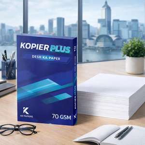 Papel de copiadora blanco A4 de alta calidad, 70 GSM, papel de impresión para archivos de oficina, informes o tareas, disponible en grandes cantidades. - Product Image 1