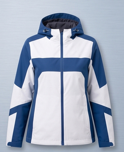 Veste coupe-vent à capuche pour femme / 100% nylon imperméable, légère, fermeture éclair, manches longues, veste coupe-vent à capuche pour femme - Product Image 2