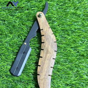 Navajas de Afeitar Profesionales de Última Generación con Mango de Madera, Navajas de Afeitar Clásicas de Madera para Hombre, Navajas de Afeitar Rectas con Acabado Personalizado - Product Image 2