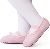 Zapatos de Ballet Plegables Desechables Rojos de Primera Calidad, OEM al por Mayor para Mujer, Nuevo Modelo, Zapatos de Baile Clásicos de Cuero para Mujer