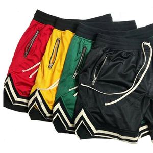 กางเกงตาข่ายขาสั้นสำหรับผู้ชาย,มีกระเป๋าซิปเย็บริมชายหาดลำลองปรับแต่งได้ตามต้องการ - Product Image 1