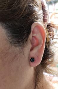 Pendientes de Diamantes Negros Redondos de Corte Brillante de 1.50 Ct en Oro de 14K, Joyería Genuina de Lujo para Mujer, Regalo Elegante para Bodas y Fiestas - Product Image 2