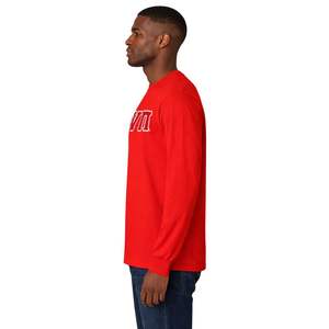 Maglietta a Maniche Lunghe con 3 Lettere Kappa Alpha Psi Old Skool Phi Nu Pi Rossa, Abbigliamento per Fraternità Greca con Design Vintage e Comfort - Product Image 3