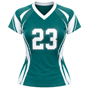 Ensemble d'uniformes de sport pour femmes en gros, maillot à col en V à séchage rapide et short pour clubs sportifs et compétitions - Product Image 3