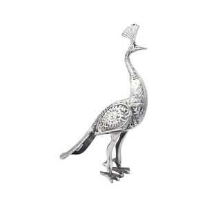 Jaffs Exports Handmade Aluminium Peacock Figurine Contemporary Animal Sculpture Modern Eco-Friendly Tabletop Decor for Living - Product Image 1