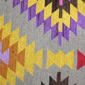 Multicolor Geometric Diamond <b>Rug</b> Pink Orange Yellow Red Purple Wool Eco-Friendly Non-Slip Hand Tufted <b>Thick</b> <b>Pile</b> Kilim Area - Product Image 4