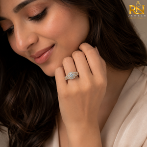 Round Cut Lab Grown Diamond Halo <b>Ring</b> <b>Split</b> Shank Solid Gold Engagement Band Women | Luxury Fine Jewelry Wedding <b>Rings</b> Wholesale - Product Image 3