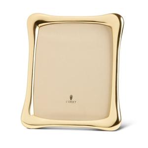 Classic Luxury <b>Gold</b> Metal Photo <b>Frame</b> with Organic Artistic Curved Edges Premium Minimalist Designer Tabletop <b>Picture</b> <b>Frame</b> - Product Image 1
