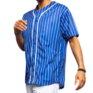 Vêtements de sport sur mesure en polyester/coton respirant, chemises de baseball à manches courtes boutonnées, taille plus, unisexe - Product Image 5