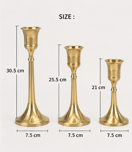 Portavelas de Latón Hecho a Mano, Decorativo, Dorado, Ecológico, Diseño de Lujo para Centro de Mesa de Boda y Decoración del Hogar - Product Image 4