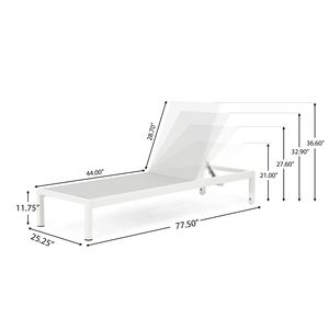 Set di 2 Sdraio Regolabili in Alluminio Resistenti ai Raggi UV per Uso Esterno in Piscina, Patio, Spiaggia e Giardino - Product Image 3