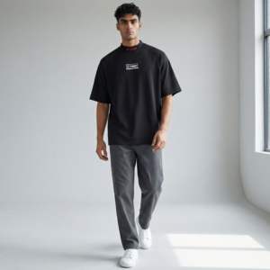 Camisetas Personalizadas Gruesas de Algodón Orgánico Pima Peinado 100% Premium para Hombre, con Hombros Caídos, Logo, Blancas, Oversize, Unisex - Product Image 6