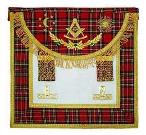 Custom Embroidered Masonic Apron Black White Fringe <b>Star</b> Pattern Sew-On Badge Classical Style Garment Decoration - Product Image 5