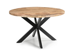 <b>Foldable</b> <b>Dining</b> <b>Table</b> Round Shape X leg Home Furniture - Product Image 2