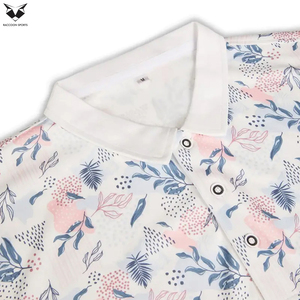 Camisetas Polo para Hombre, Color Rosa Claro y Azul, Manga Corta, Cuello con Botones, Tela Elástica, Camisetas Polo Estampadas para Hombre - Product Image 3