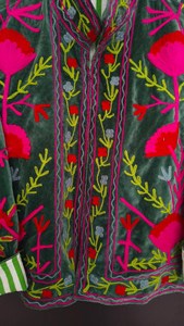 Handcrafted Embroidery Velvet Suzani <b>Quilted</b> Jacket Women Vintage-Inspired Luxurious Boho Breathable Eco-Friendly Winter - Product Image 4