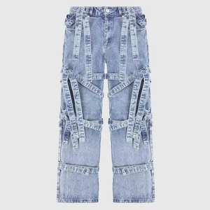 Pantalon cargo pour homme élégant et très demandé, respirant, séchage rapide, en coton, avec logo de marque - Product Image 2