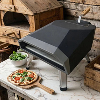Four à granulés de bois portable de 12 pouces avec fonction de cuisson pour barbecue, steak et pizza