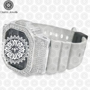 Charm Jewells Montre de luxe pour homme en acier inoxydable, boîtier de 40 mm, cadran en verre, mouvement mécanique analogique, bracelet en acier inoxydable, date automatique - Product Image 5