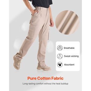 Pantaloni da Lavoro Uomo 9 oz 100% Cotone Ignifugo, Cargo Multitasche, Vita Elastica, Rinforzati Antistrappo con STI - Product Image 2