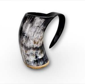 Artisan horn mug carefully finished beverage cup for premium gifting handmade rustic barware unique <b>presents</b> buyers - Product Image 1