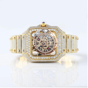 Premium Luxury Moissanite <b>Diamond</b> Bracelet <b>Watch</b> Men Full Stone Setting <b>Watch</b> - Product Image 3
