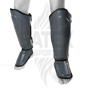 Espinilleras Profesionales de Cuero para Muay Thai, Kickboxing, Entrenamiento de MMA y Combate con Máxima Protección en Espinilla y Empeine - Product Image 4