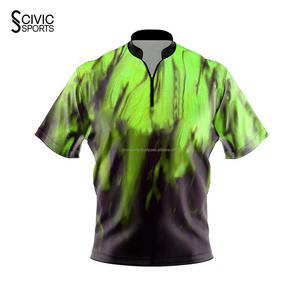 Maillot de bowling avec logo personnalisé Vente en gros Polo à fermeture éclair pour Esports Maillot de jeu de bowling avec logo personnalisé Chemise de sport pour garçons - Product Image 3
