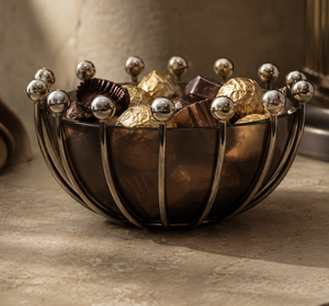 Frutero Moderno de Metal, Centro de Mesa Decorativo, Tazón Hecho a Mano para Servir Dátiles, Frutos Secos y Nueces, Decoración para Mesa de Comedor - Product Image 6