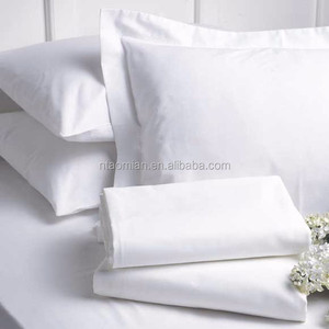 도매 킹 사이즈 퀸 사이즈 맞춤형 흰색 일반 호텔 침대 시트 세트 - Product Image 3
