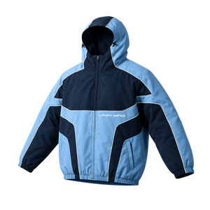 Men Waterproof Hooded Windbreaker <b>Jacket</b> Two Tone Blue Outdoor Rain <b>Jacket</b>, Lightweight <b>Zip</b> <b>Up</b> Sports Coat Casual Winter <b>Jacket</b> - Product Image 1
