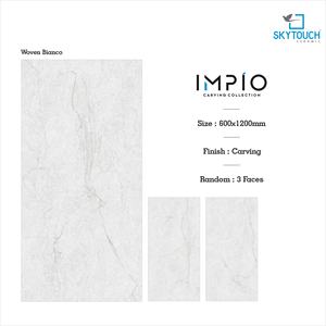 Estilo moderno de lujo tejido Bianco 600x1200mm acabado tallado azulejos de porcelana esmaltada pulida 60x120 cm Villa aplicación ladrillo refractario - Product Image 2