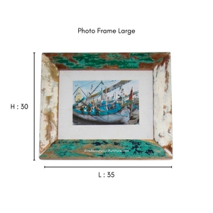 Handcrafted Photo <b>Frame</b> Eco-Friendly Reclaimed Boat Wood Original Color for <b>Wall</b> Home Decoration Living Room Bedroom Wholesale - Product Image 2