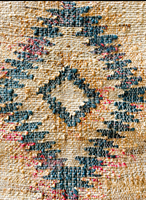Tapis en jute tissé à la main |   Tapis rectangulaire fin à poils ras géométrique Kilim |   Tapis de sol rustique écologique en fibres naturelles