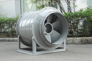 Ventilateur axial à entraînement direct APL-7-6.5D fabriqué au Vietnam pour la pressurisation des escaliers, en acier SS400 avec cadre de base - Product Image 2