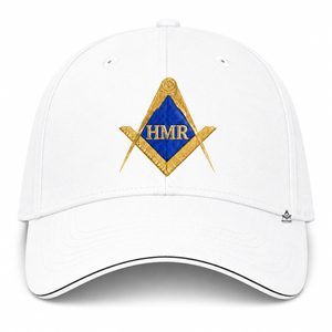 Gorro Unisex Ajustado de 6 Paneles con Símbolo HMR Bordado, Ropa Masónica Griega, Hermandad, Confraternidad, Vestimenta Masónica - Product Image 1