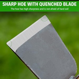 Houe de jardin légère en bois d'acacia, vente en gros |   Outil de désherbage à lame en acier trempé - Product Image 6
