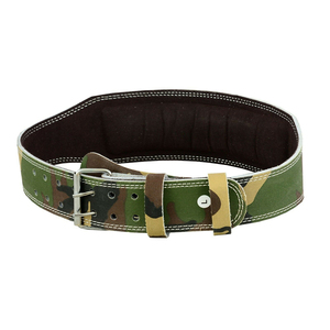 Ceinture de musculation réglable camouflage avec boucle métallique pour l'entraînement de force et le soutien pendant les séances de gym, unisexe - Product Image 4