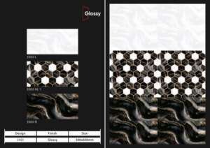 Carreaux muraux en céramique brillante 30x60 cm, design moderne pour la décoration murale intérieure de salle de bain et de cuisine avec finition brillante de qualité supérieure - Product Image 5