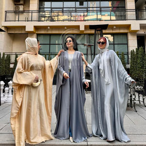 <b>Muslim</b> <b>Dress</b> Floral Abaya <b>For</b> <b>Women</b> New Fashion Custom Logo Long Abayas <b>Muslim</b> <b>Women's</b> Abaya With Belt Design - Product Image 4