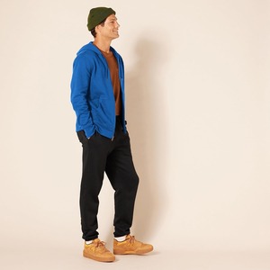 Sweat-shirt à capuche bleu pour homme, coupe classique, décontracté, pour l'automne, couleur unie, matière French Terry - Product Image 5