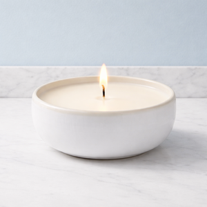 Midnight Ocean Ceramic <b>Candle</b> Vessel Wide Bowl Thick Durable Heat Resistant Smooth Gloss Finish Single Wick Luxury Home Decor - Product Image 2