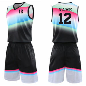Conjunto de Uniforme de Baloncesto Sublimado Personalizado, Transpirable, Tallas Grandes, Ropa Deportiva, Jersey y Pantalones Cortos Reversibles, Unisex, para Adultos, Conjuntos de Uniformes para Equipos - Product Image 2