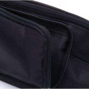 Unisex Nylon Waist Bag Barrel Shaped With Zipper Closure For Daily Use - Product Image 2