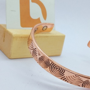Vintage Copper Alloy Cuff <b>Bracelet</b> Antique Plated Unisex <b>Bangles</b> Jewelry Fashion Statement Piece - Product Image 3